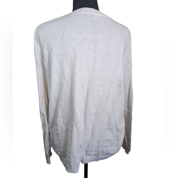 Northern Reflections Women Cardigan Sweater Knit Hearts Flower Oversized Large - Picture 2 of 10